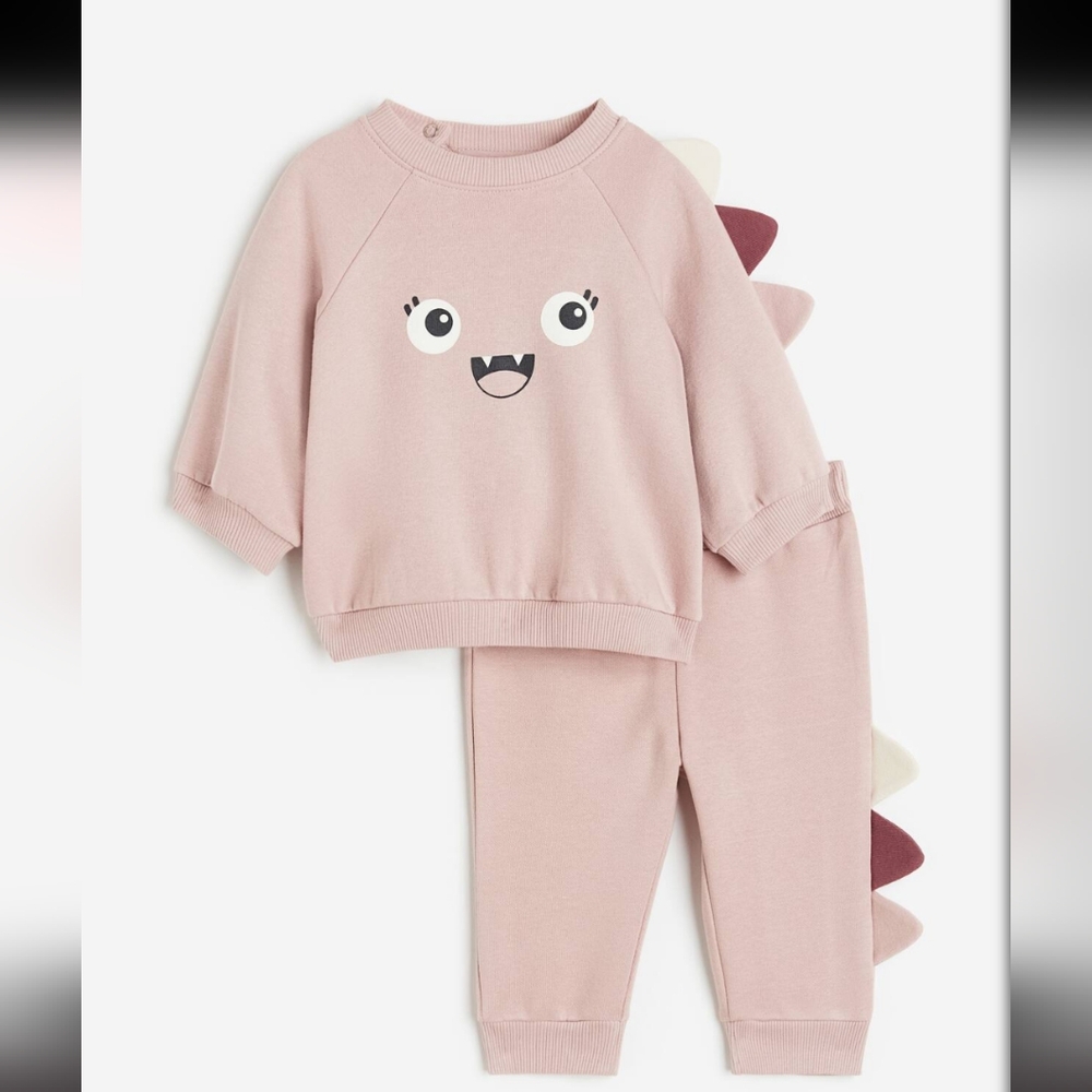 H&M - 2-piece Appliquéd Sweatsuit